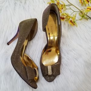 J.Renee' Skylar Heels Glitter Pums SIZE 10 M.